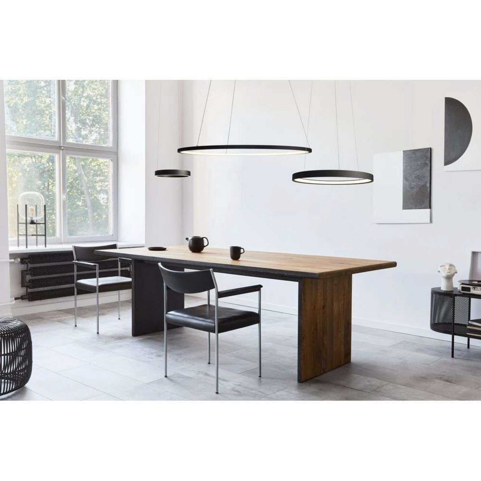 Gloria LED Riippuvalaisin Ø80 Slim Musta - Antidark - Ruokailutila - Alumiini - Rengas
