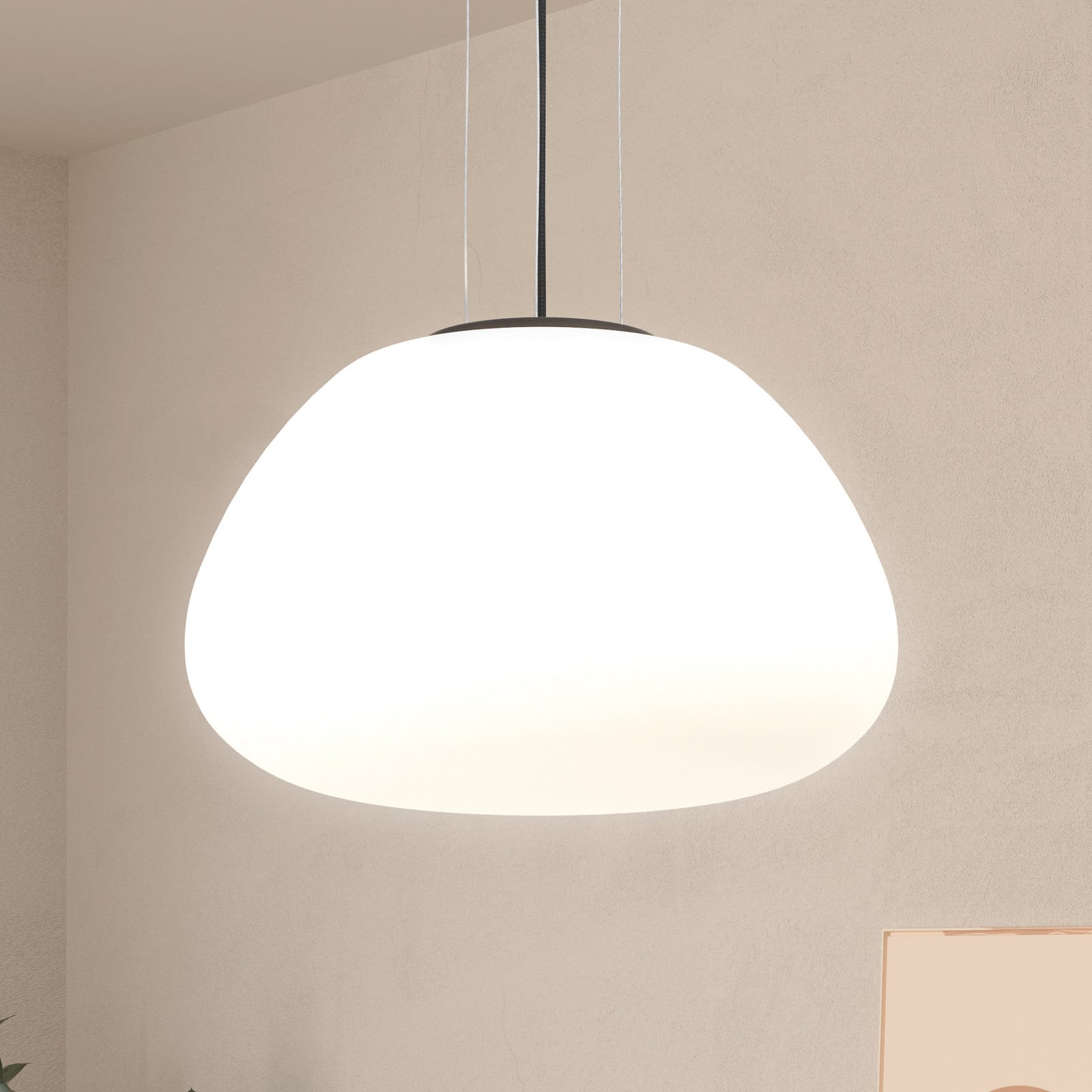 Balmes-riippuvalaisin, valkoinen, Ø 42 cm, lasi – Stars of Light - Olohuone - Moderni - Varjostimella